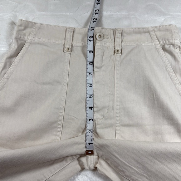 Madewell Womens Baggy Utility Pants Cream High Waisted Wide Leg Cotton Size 28 - Picture 7 of 14